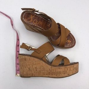 Sam Edelman brown cork sandal size 6